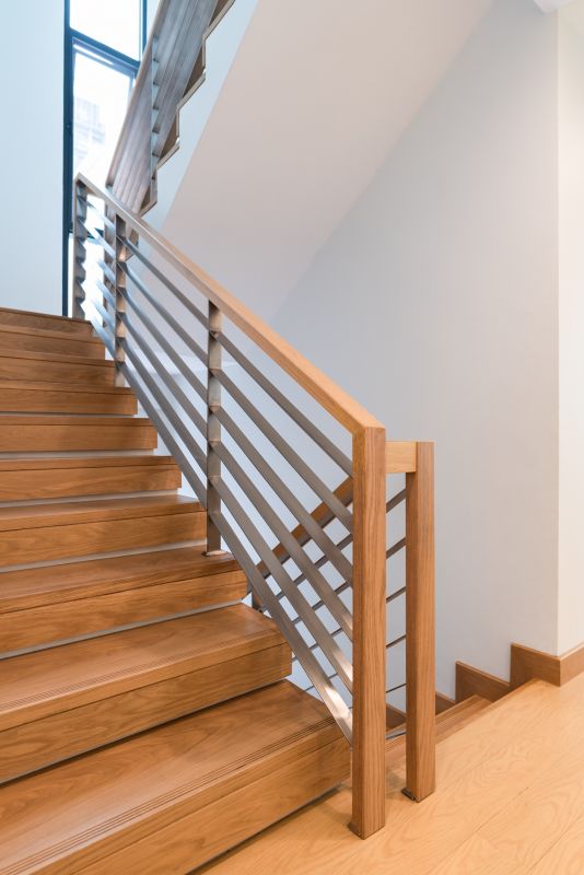 Custom Wood Handrails Installation